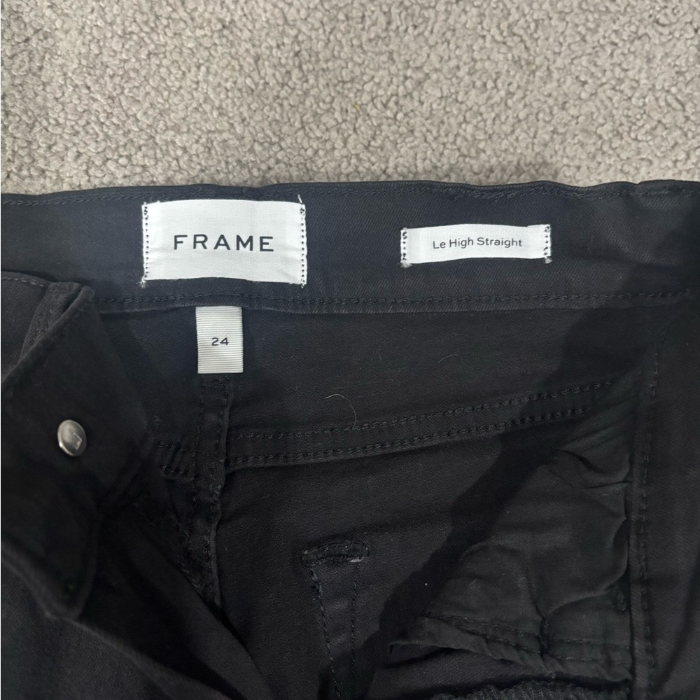 Frame High Rise Straight Fit Jeans - Picture 2 of 4